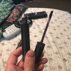 Very dark purple looked really dark on me .